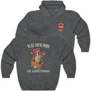 Grey Tau Kappa Epsilon Graphic Hoodie | Play Your Odds | TKE Clothing and Merchandise
