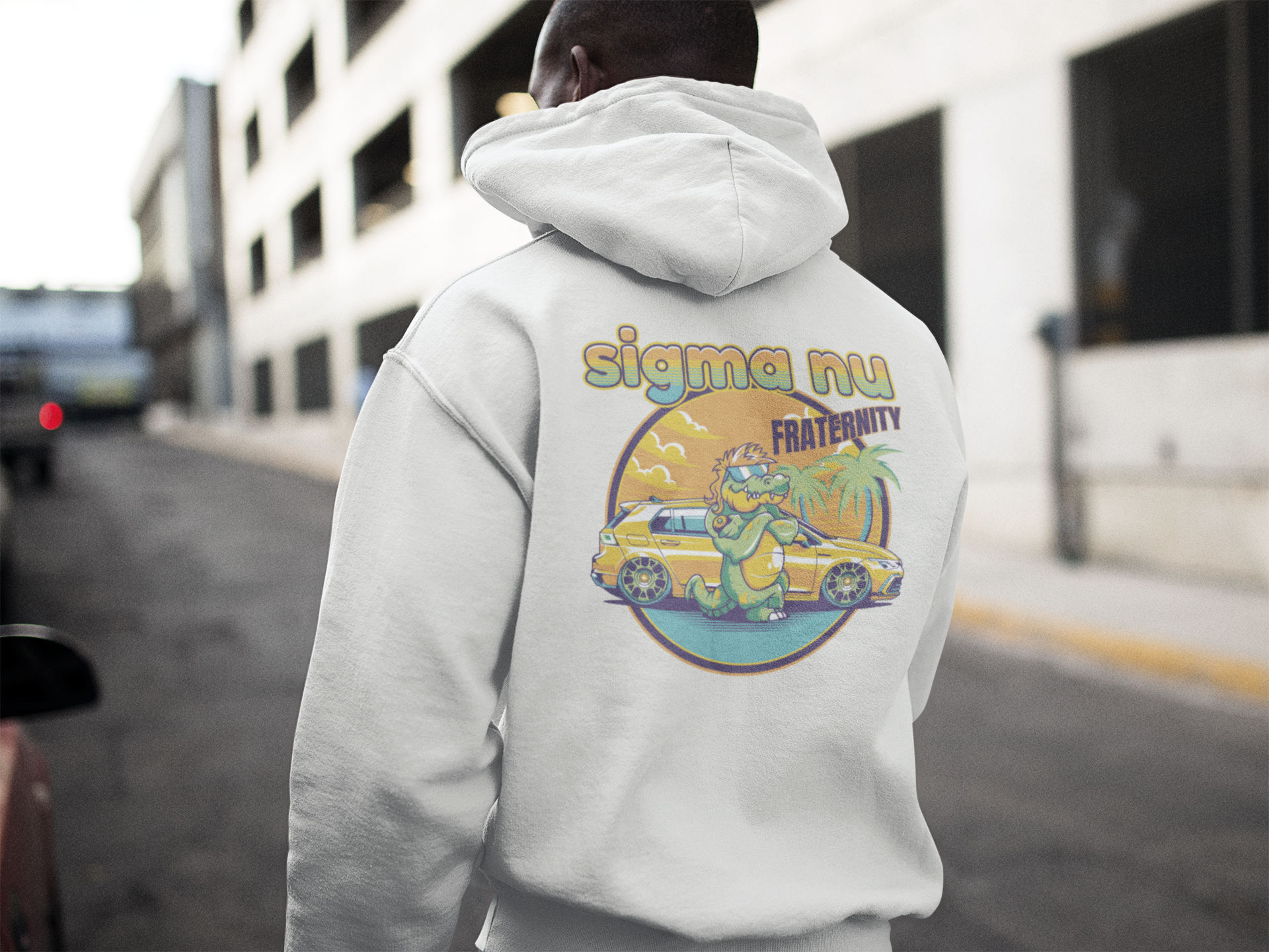 Sigma Nu Graphic Hoodie | Cool Croc | Sigma Nu Clothing, Apparel and Merchandise model 