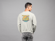 White Sigma Nu Graphic Crewneck Sweatshirt | Cool Croc | Sigma Nu Clothing, Apparel and Merchandise model 