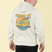 White Sigma Pi Graphic Hoodie | Cool Croc | Sigma Pi Apparel and Merchandise model 