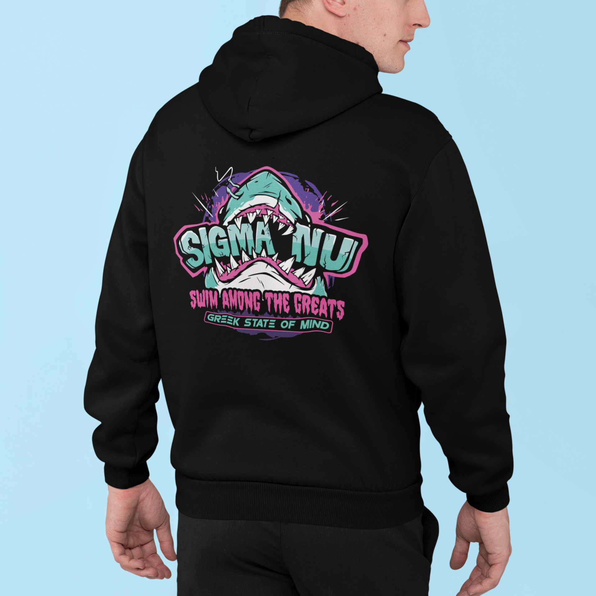 Sigma Nu Graphic Hoodie | The Deep End | Sigma Nu Clothing, Apparel and Merchandise model