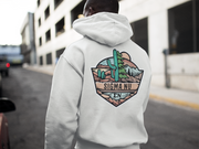 White Sigma Nu Graphic Hoodie | Desert Mountains | Sigma Nu Clothing, Apparel and Merchandise model