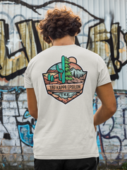 Tau Kappa Epsilon Graphic T-Shirt | Desert Mountains | TKE Clothing and Merchandise model 