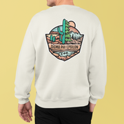 Sigma Phi Epsilon Graphic Crewneck Sweatshirt | Desert Mountains | SigEp Clothing - Campus Apparel model 