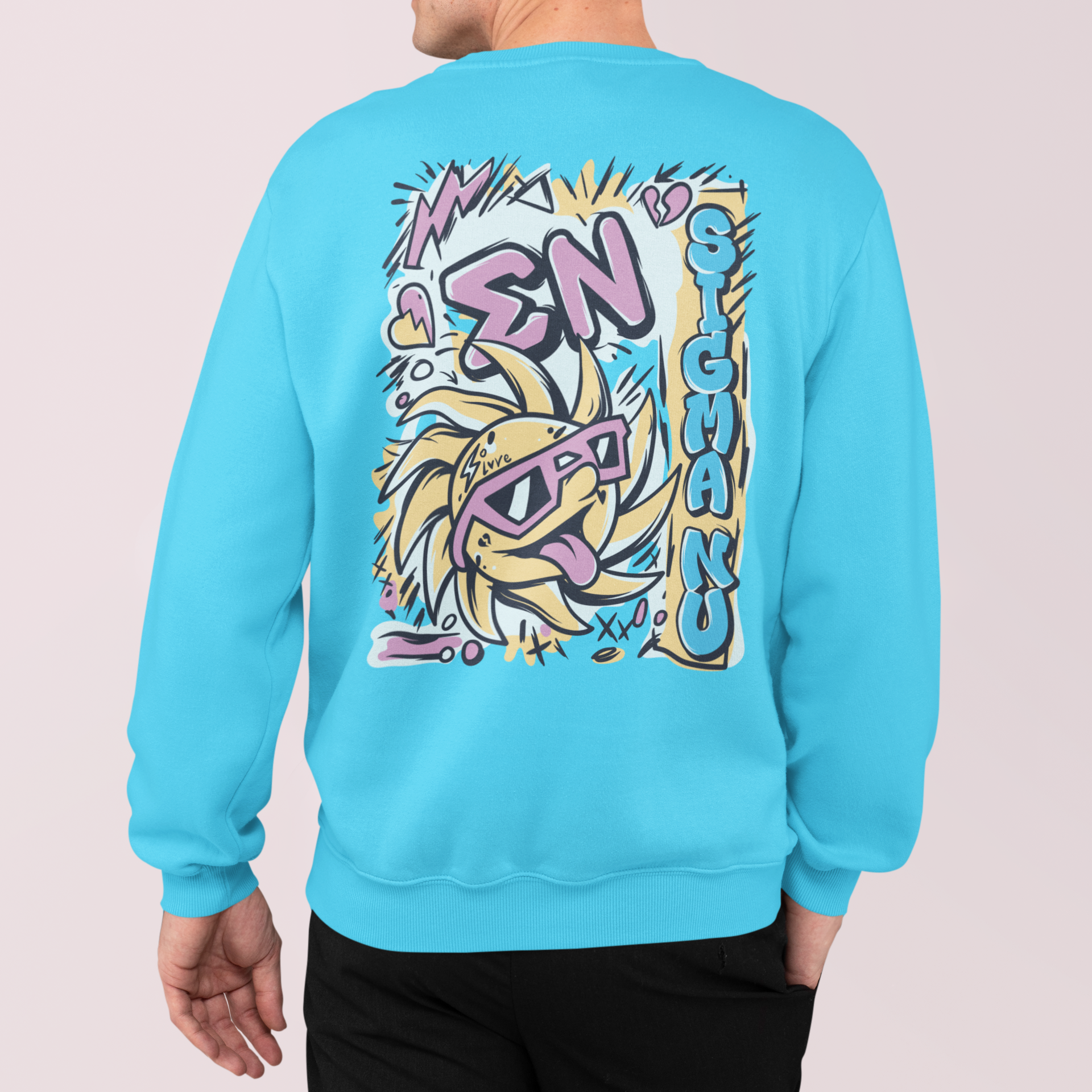 Sigma Nu Graphic Crewneck Sweatshirt | Fun in the Sun | Sigma Nu Clothing, Apparel and Merchandise model 