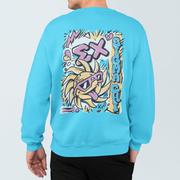 Sigma Chi Graphic Crewneck Sweatshirt | Fun in the Sun | Sigma Chi Fraternity Apparel back model 