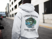 Lambda Chi Alpha Graphic Hoodie | Gone Fishing | Lambda Chi Alpha Fraternity Apparel model 