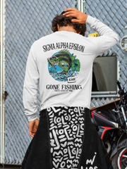 Sigma Alpha Epsilon Graphic Long Sleeve T-Shirt | Gone Fishing | Sigma Alpha Epsilon Clothing and Merchandise model 