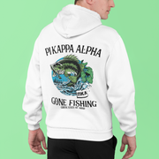 Pi Kappa Alpha Graphic Hoodie | Gone Fishing | Pi kappa alpha fraternity shirt back model 