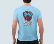Light Blue Tau Kappa Epsilon Graphic T-Shirt | Hit the Slopes | TKE Clothing and Merchandise model 