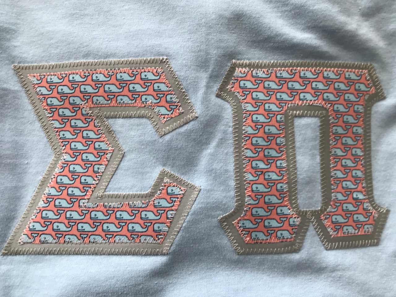 Sigma Pi Stitched Letter T-Shirt | Vineyard Vines Whales