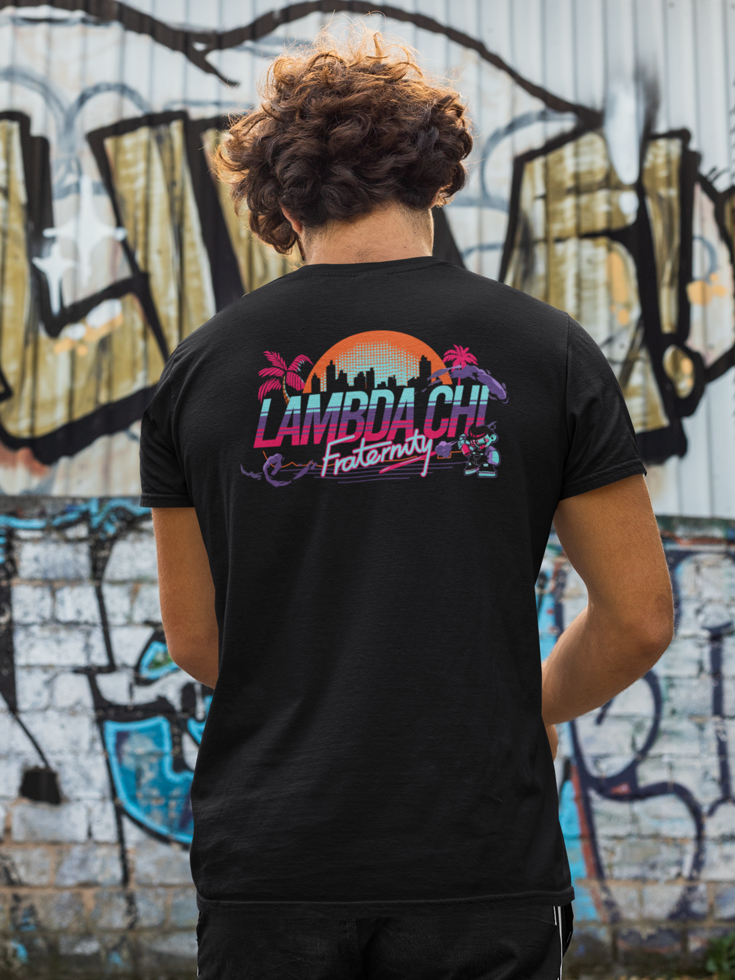 Lambda Chi Alpha Graphic T-Shirt | Jump Street | Lambda Chi Alpha Fraternity Apparel model 