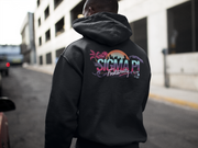 Black Sigma Pi Graphic Hoodie | Jump Street | Sigma Pi Apparel and Merchandise back model 