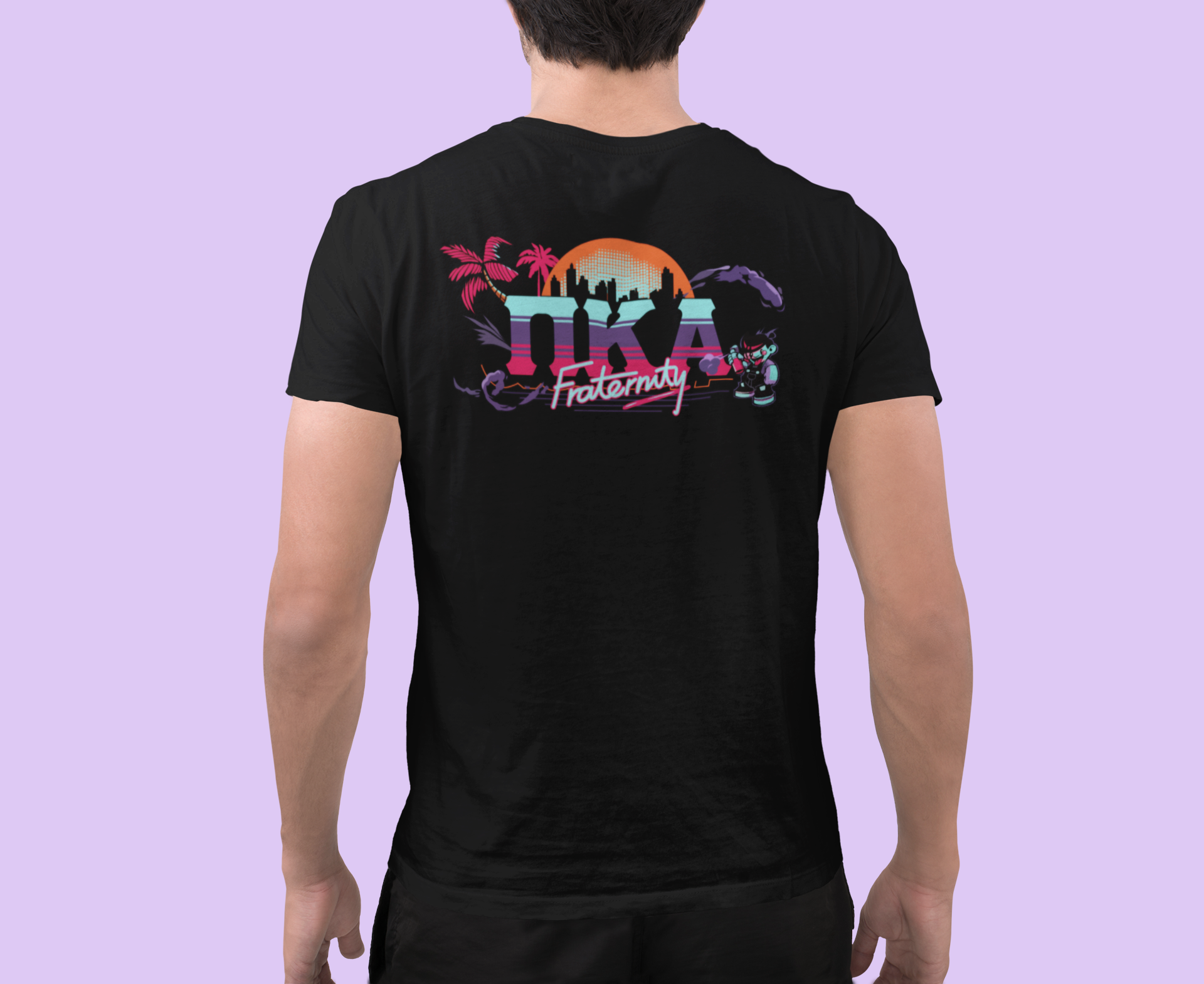 black Pi Kappa Alpha Graphic T-Shirt | Jump Street | Pi kappa alpha fraternity shirt model 