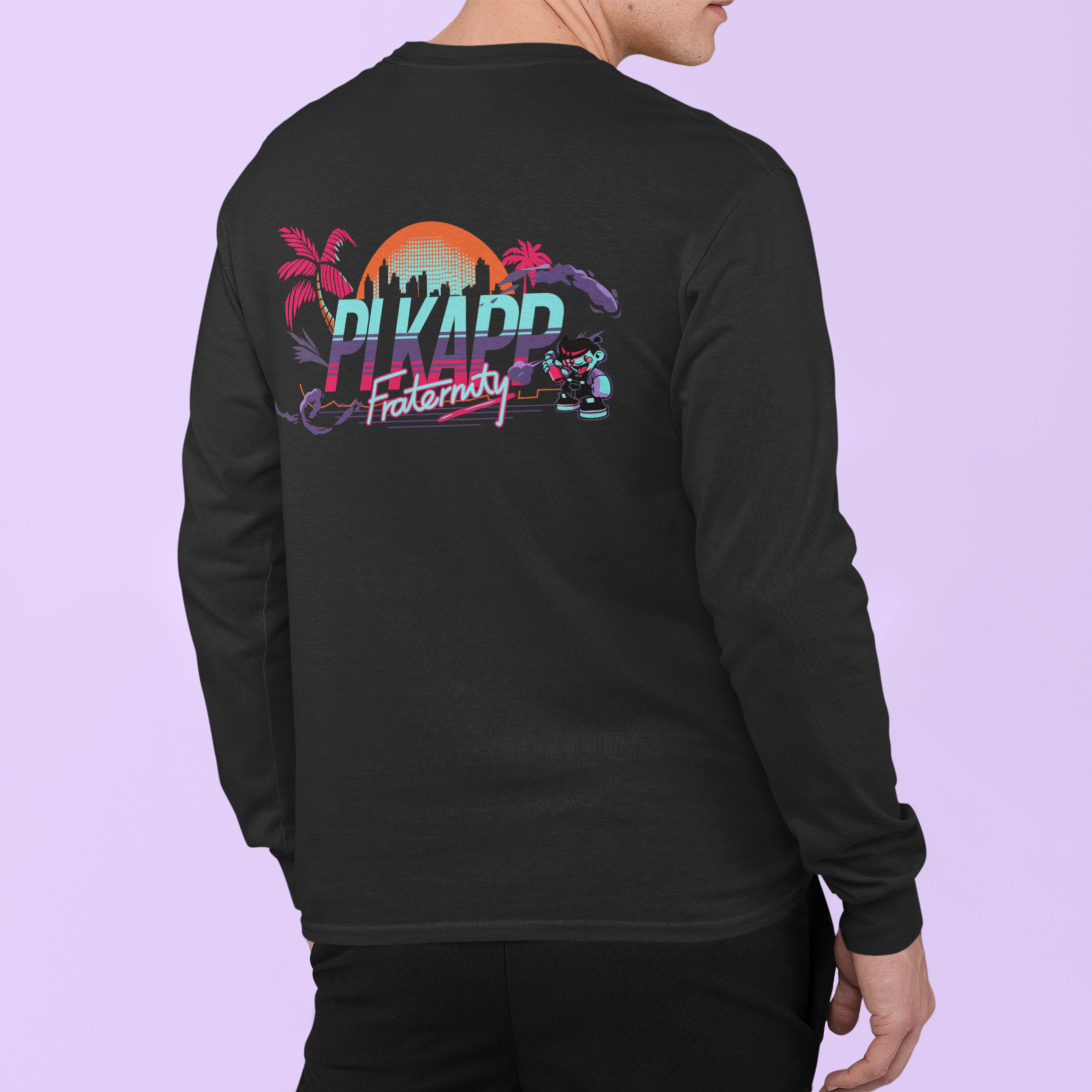 black Pi Kappa Phi Graphic Long Sleeve | Jump Street | Pi Kappa Phi Apparel and Merchandise model 