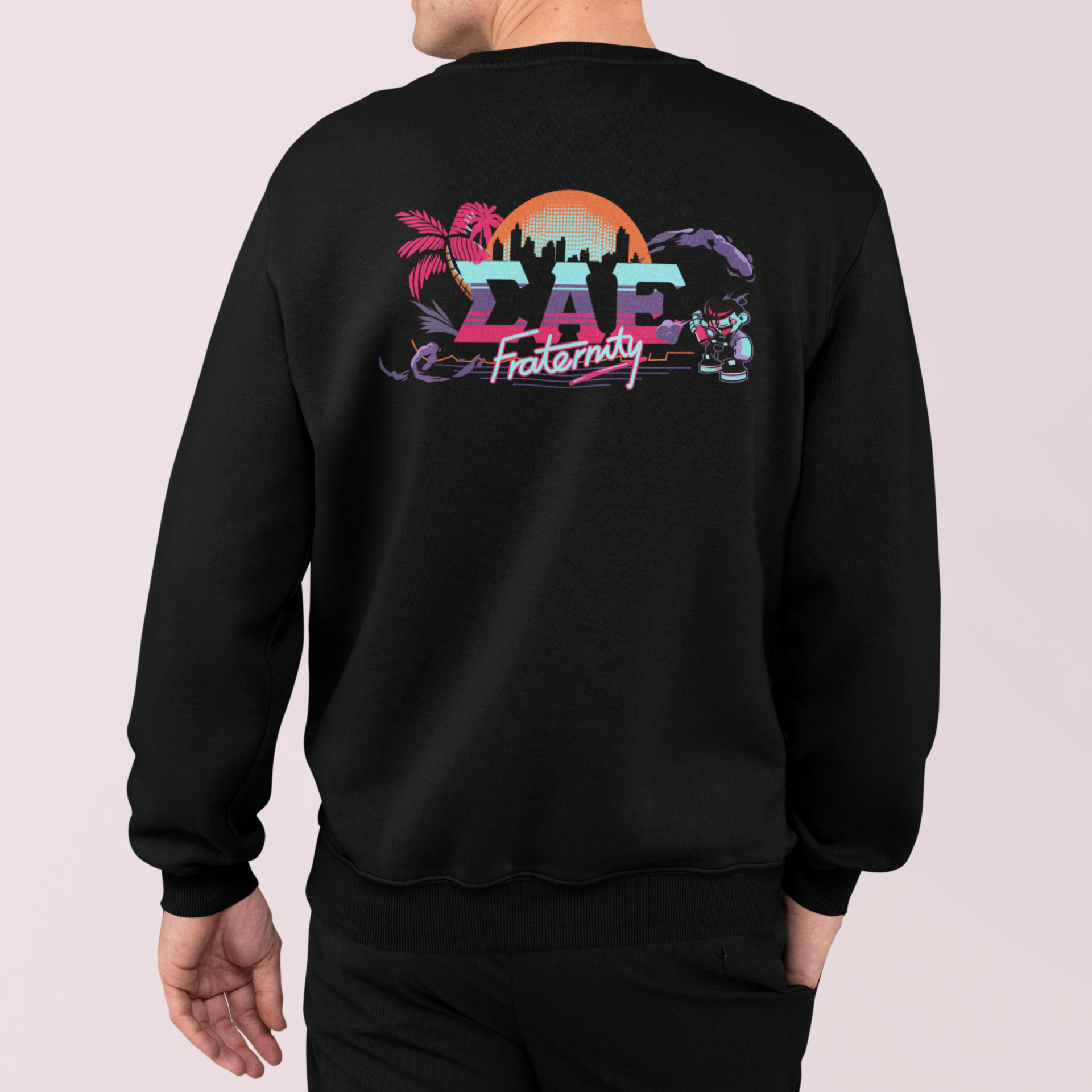 Sigma Alpha Epsilon Graphic Crewneck Sweatshirt | Jump Street | Sigma Alpha Epsilon Clothing and Merchandise model 