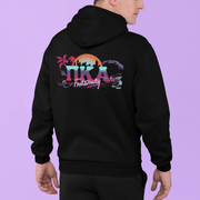 black Pi Kappa Alpha Graphic Hoodie | Jump Street | Pi kappa alpha fraternity shirt back model 