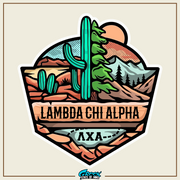 Lambda Chi Alpha Graphic T-Shirt | Desert Mountains | Lambda Chi Alpha Fraternity Apparel design 
