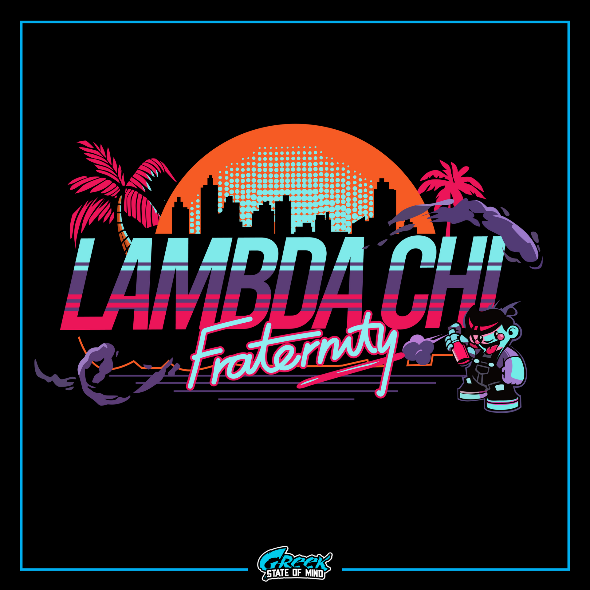 Lambda Chi Alpha Graphic T-Shirt | Jump Street | Lambda Chi Alpha Fraternity Apparel   design 