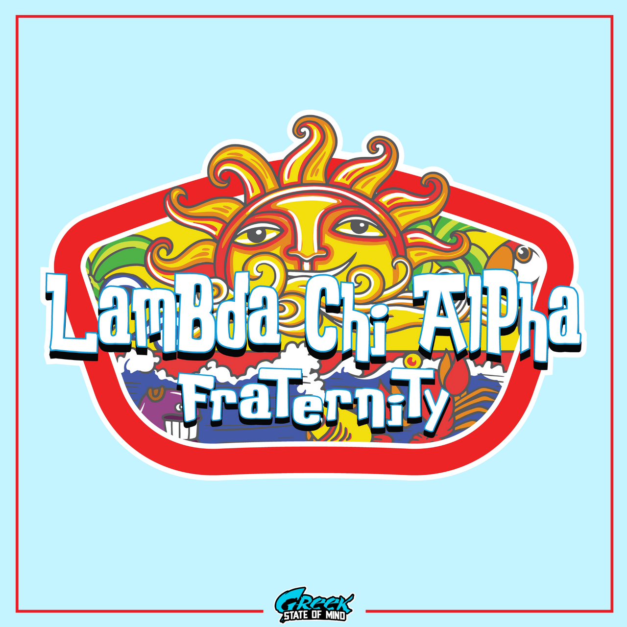 Lambda Chi Alpha Graphic Hoodie | Summer Sol | Lambda Chi Alpha Fraternity Shirt design