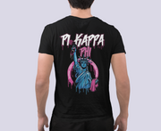 Black Pi Kappa Phi Graphic T-Shirt | Liberty Rebel | Pi Kappa Phi Apparel and Merchandise model 