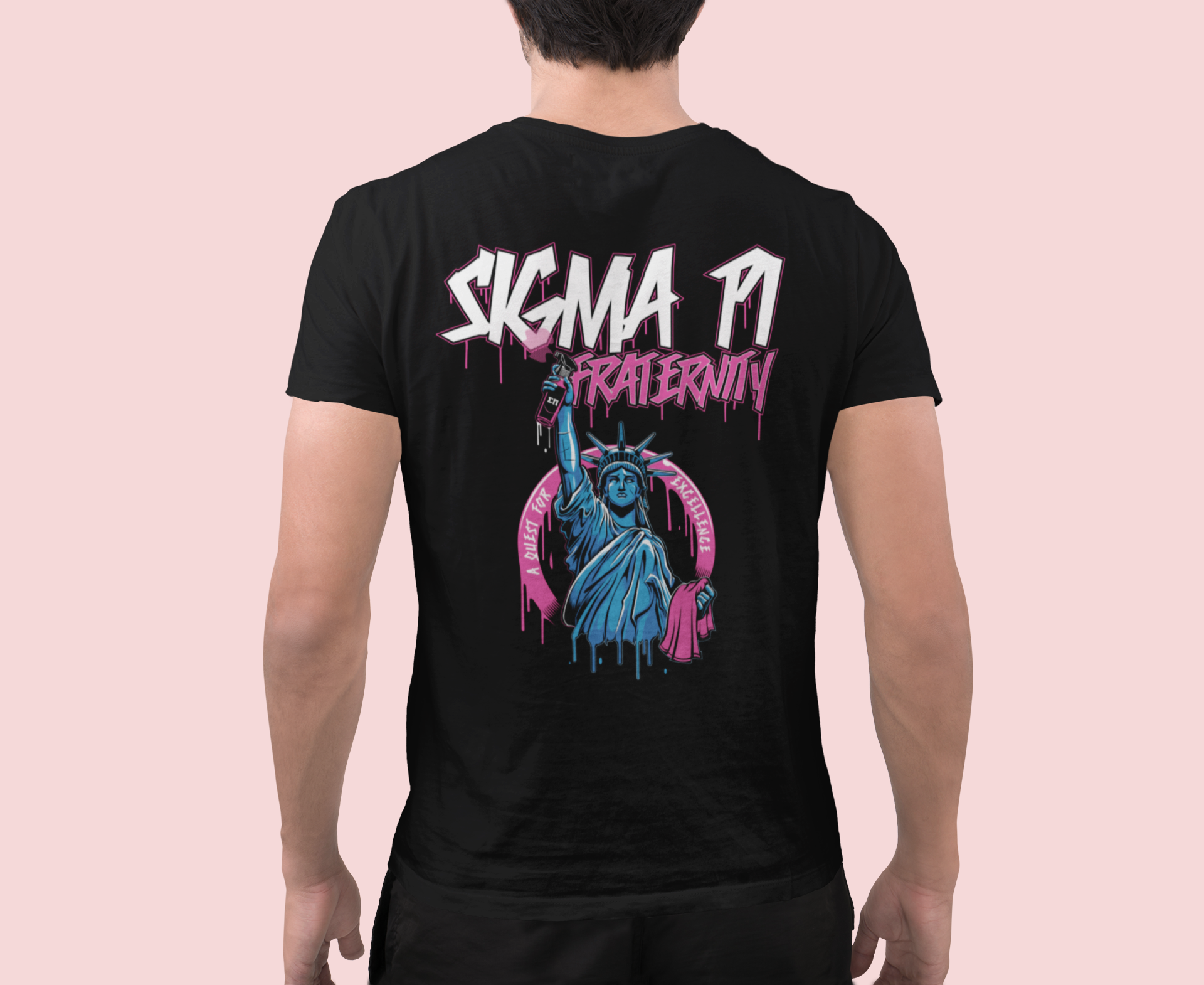 Sigma Pi Graphic T-Shirt | Liberty Rebel | Sigma Pi Apparel and Merchandise model 