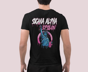 Black Sigma Alpha Epsilon Graphic T-Shirt | Liberty Rebel | Sigma Alpha Epsilon Clothing and Merchandise back model 