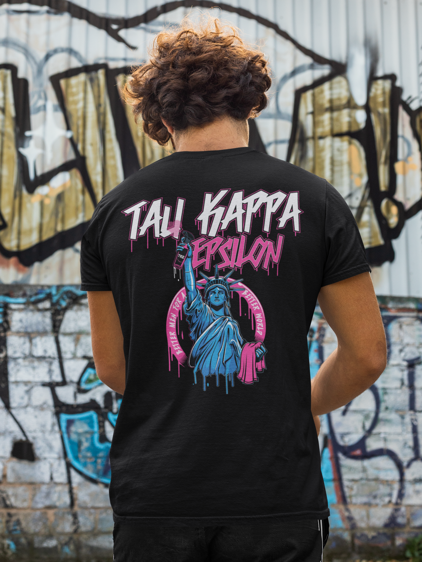 Tau Kappa Epsilon Graphic T-Shirt | Liberty Rebel | TKE Clothing and Merchandise model 
