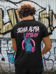 Sigma Alpha Epsilon Graphic T-Shirt | Liberty Rebel | Sigma Alpha Epsilon Clothing and Merchandise back model 