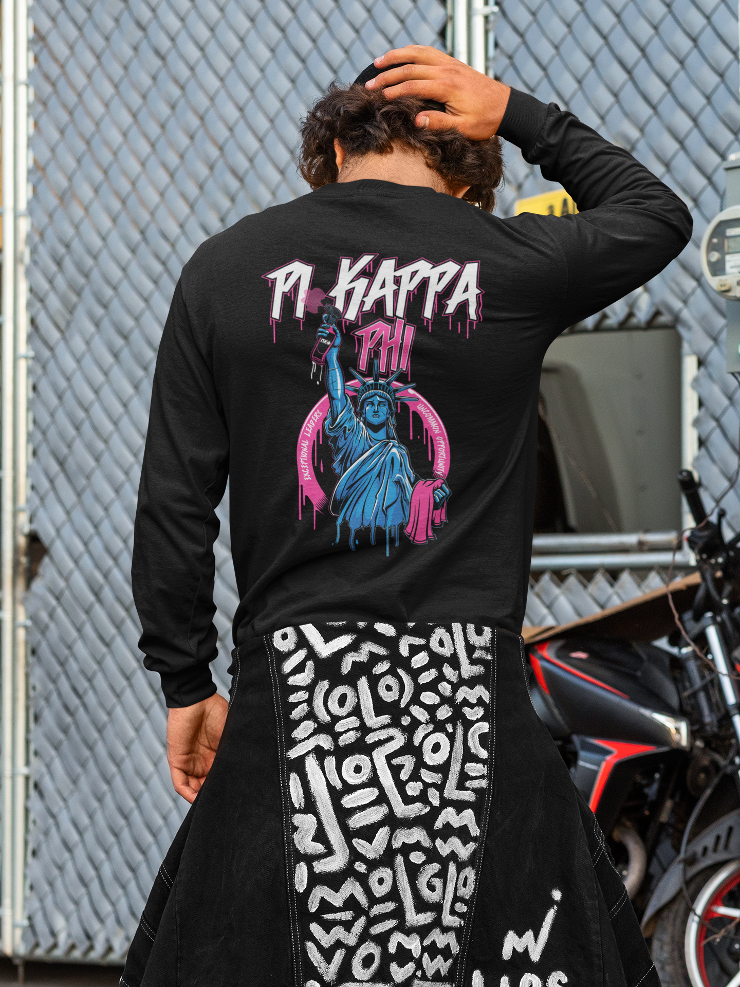 Pi Kappa Phi Graphic Long Sleeve | Liberty Rebel | Pi Kappa Phi Apparel and Merchandise model 