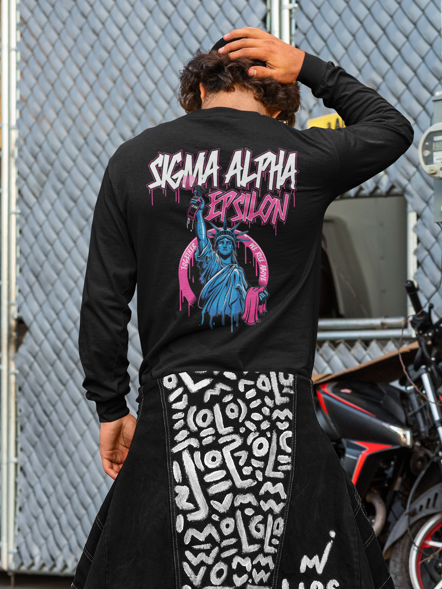 Sigma Alpha Epsilon Graphic Long Sleeve | Liberty Rebel | Sigma Alpha Epsilon Clothing and Merchandise model 