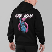 Alpha Sigma Phi Graphic Hoodie | Liberty Rebel | Alpha Sigma Phi Fraternity Shirt  model 