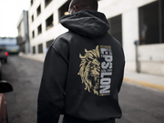 Black Sigma Alpha Epsilon Graphic Hoodie | Lion Hearted | Sigma Alpha Epsilon Clothing and Merchandise model 