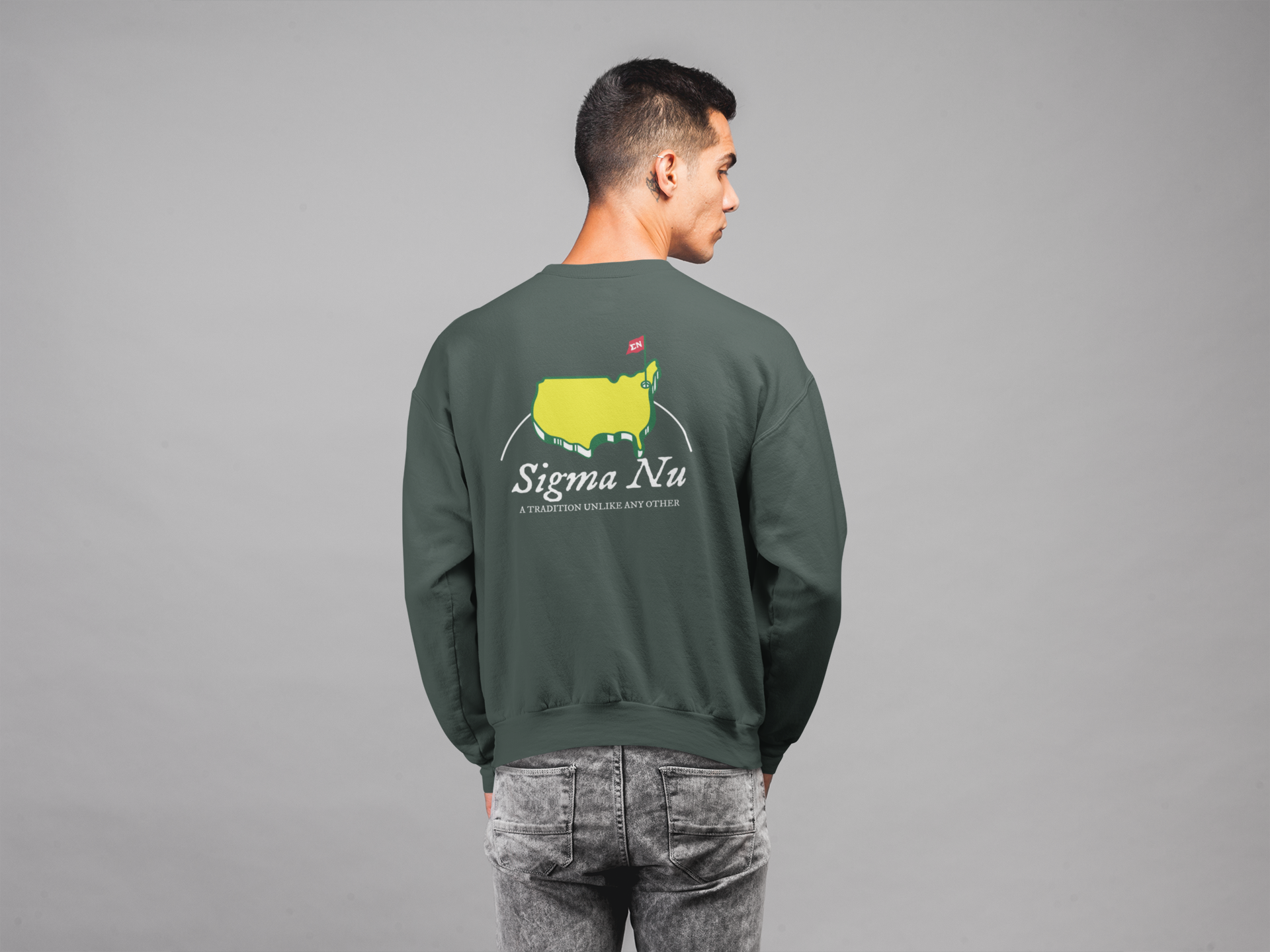 Sigma Nu Graphic Crewneck Sweatshirt | The Masters | Sigma Nu Clothing, Apparel and Merchandise model 