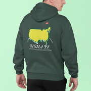 Green Sigma Pi Graphic Hoodie | The Masters | Sigma Pi Apparel and Merchandise model 