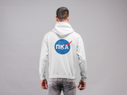 white Pi Kappa Alpha Graphic | Nasa 2.0 Hoodie | Pi kappa alpha fraternity shirt back model 