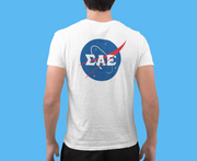 White Sigma Alpha Epsilon Graphic T-Shirt | Nasa 2.0 | Sigma Alpha Epsilon Clothing and Merchandise