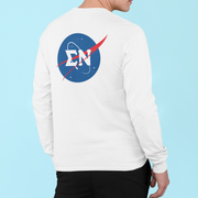 White Sigma Nu Graphic Long Sleeve | Nasa 2.0 | Sigma Nu Clothing, Apparel and Merchandise