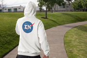 White Sigma Nu Graphic Hoodie | Nasa 2.0 | Sigma Nu Clothing, Apparel and Merchandise model 