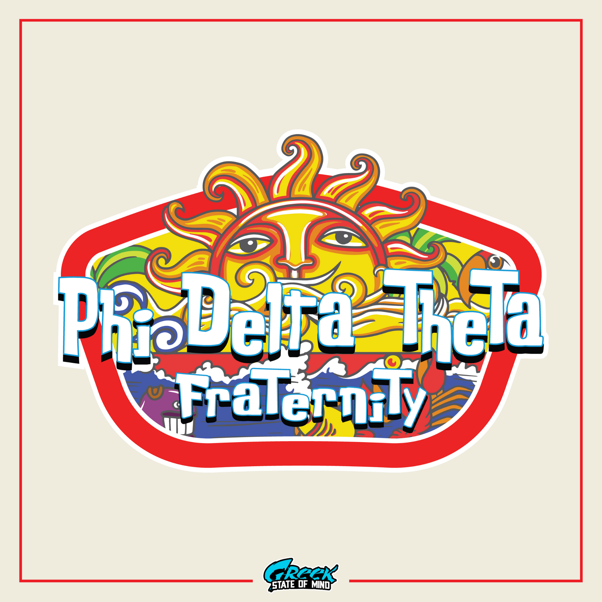 Phi Delta Theta Graphic Hoodie | Summer Sol | phi delta theta fraternity greek apparel design 