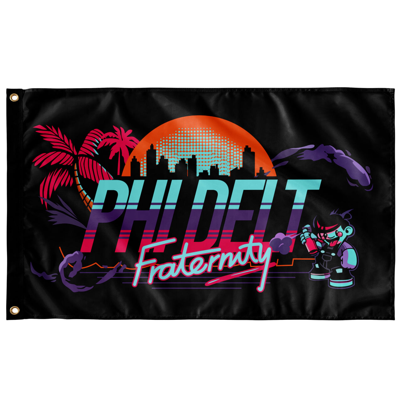 Phi Delta Theta Flag | Jump Street | 3' x 5' Phi Delt Flag for Dorms, Fraternity Houses, and On Campus Events