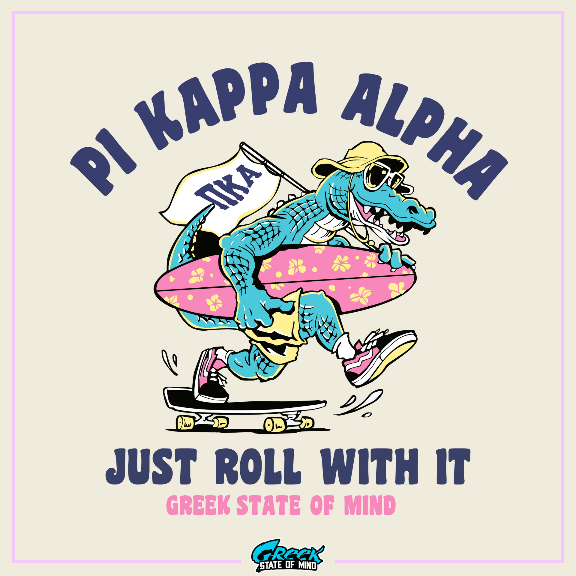 Pi Kappa Alpha Graphic Hoodie | Alligator Skater | Pi kappa alpha fraternity shirt  design 
