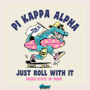 Pi Kappa Alpha Graphic T-Shirt | Alligator Skater | Pi kappa alpha fraternity shirt design 