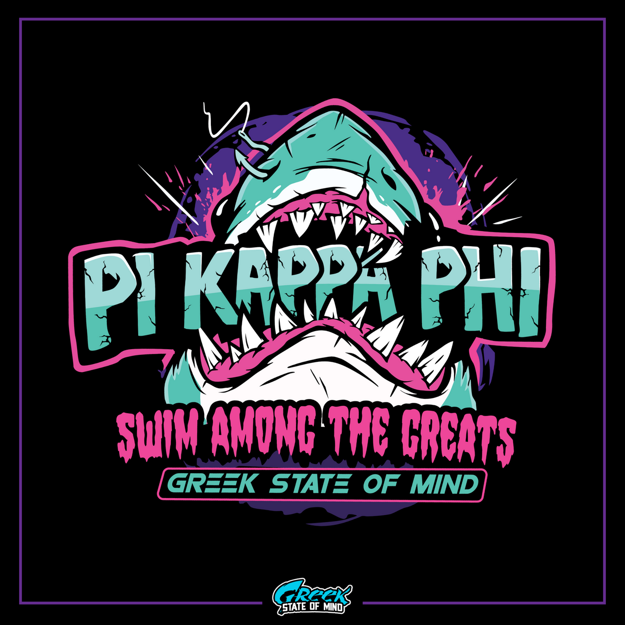 Pi Kappa Phi Graphic Crewneck Sweatshirt | The Deep End | Pi Kappa Phi Apparel and Merchandise design 