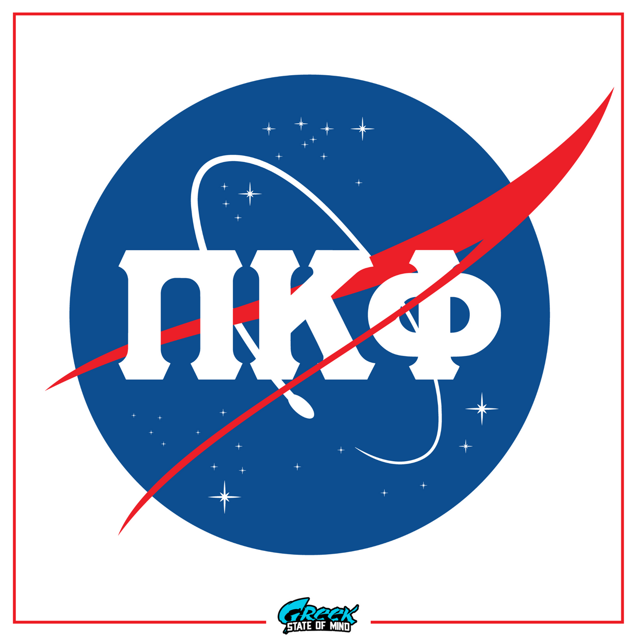 Pi Kappa Phi Graphic Long Sleeve | Nasa 2.0 | Pi Kappa Phi Apparel and Merchandise design 