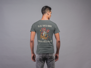 Sigma Phi Epsilon Graphic T-Shirt | Play Your Odds | SigEp Clothing - Campus Apparel back model 