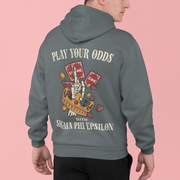 Sigma Phi Epsilon Graphic Hoodie | Play Your Odds | SigEp Clothing - Campus Apparel model 