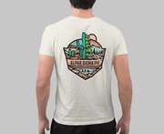 Alpha Sigma Phi Graphic T-Shirt | Desert Mountains | Alpha Sigma Phi Fraternity Shirt Back Model