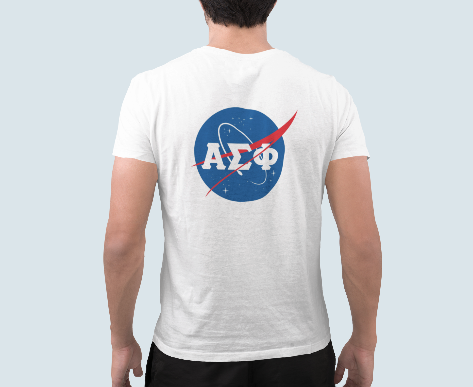 Alpha Sigma Phi Graphic T-Shirt | Nasa 2.0 | Alpha Sigma Phi Fraternity T- Shirt model 
