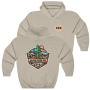 Sand Alpha Sigma Phi Graphic Hoodie | Desert Mountains | Alpha Sigma Phi Fraternity Shirt